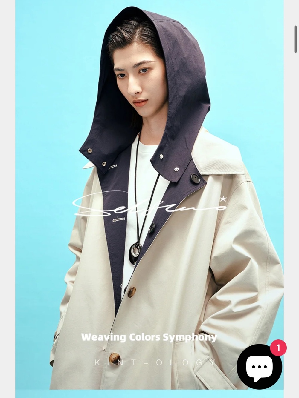 SELFWHO cotton blend reversible Trench coat - Picture 14 of 16